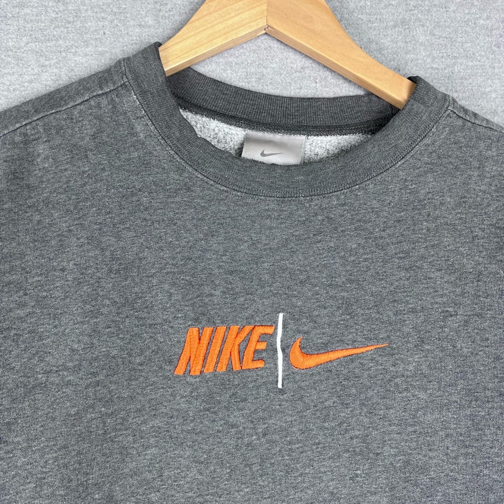 vintage nike orange and gray crewneck sweatshirt Size‎ L 90s Y2K